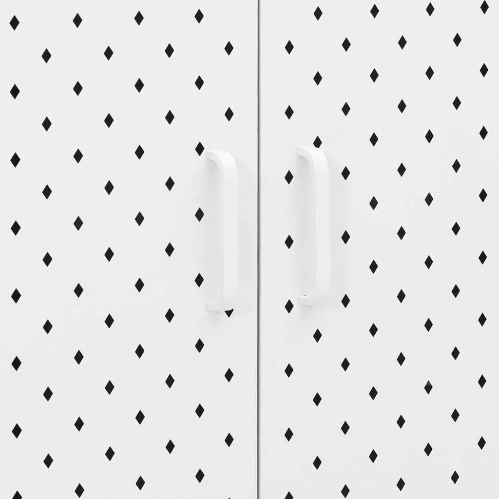 Highboard White 80x35x135 cm Steel