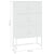 Highboard White 80x35x135 cm Steel