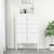 Highboard White 80x35x135 cm Steel