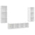 3 Piece TV Cabinet Set White Engineered Wood