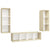 3 Piece TV Cabinet Set White and Sonoma Oak Engineered Wood