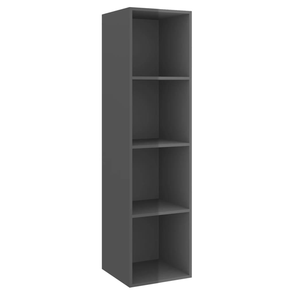 3 Piece TV Cabinet Set High Gloss Grey Engineered Wood
