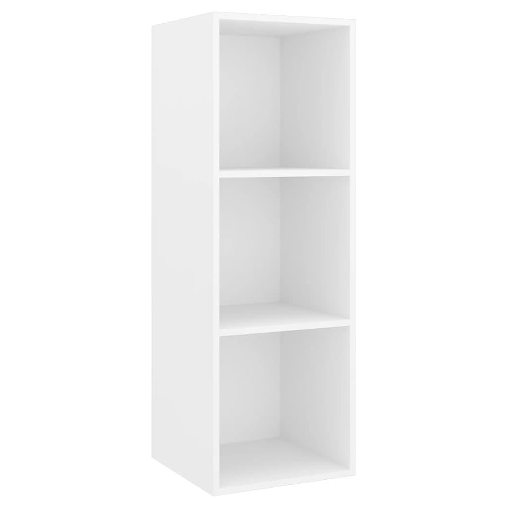 4 Piece TV Cabinet Set White Engineered Wood