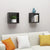 Wall Cube Shelves 2 pcs High Gloss Black 30x15x30 cm