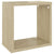 Wall Cube Shelves 2 pcs White and Sonoma Oak 26x15x26 cm