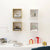 Wall Cube Shelves 4 pcs White and Sonoma Oak 26x15x26 cm