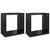 Wall Cube Shelves 2 pcs High Gloss Black 26x15x26 cm