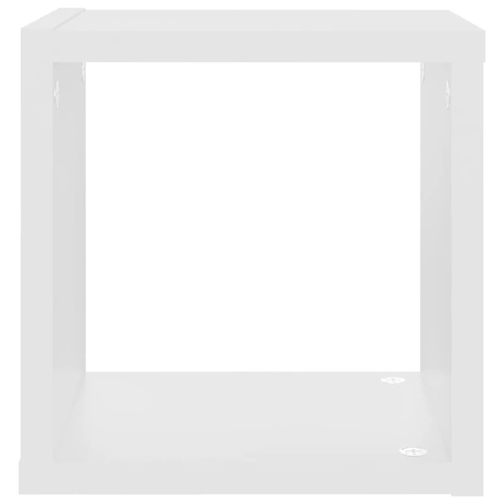 Wall Cube Shelves 6 pcs White 22x15x22 cm