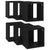 Wall Cube Shelves 6 pcs Black 22x15x22 cm