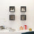 Wall Cube Shelves 4 pcs Grey 22x15x22 cm