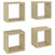 Wall Cube Shelves 4 pcs Sonoma Oak 22x15x22 cm