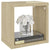 Wall Cube Shelves 4 pcs Sonoma Oak 22x15x22 cm