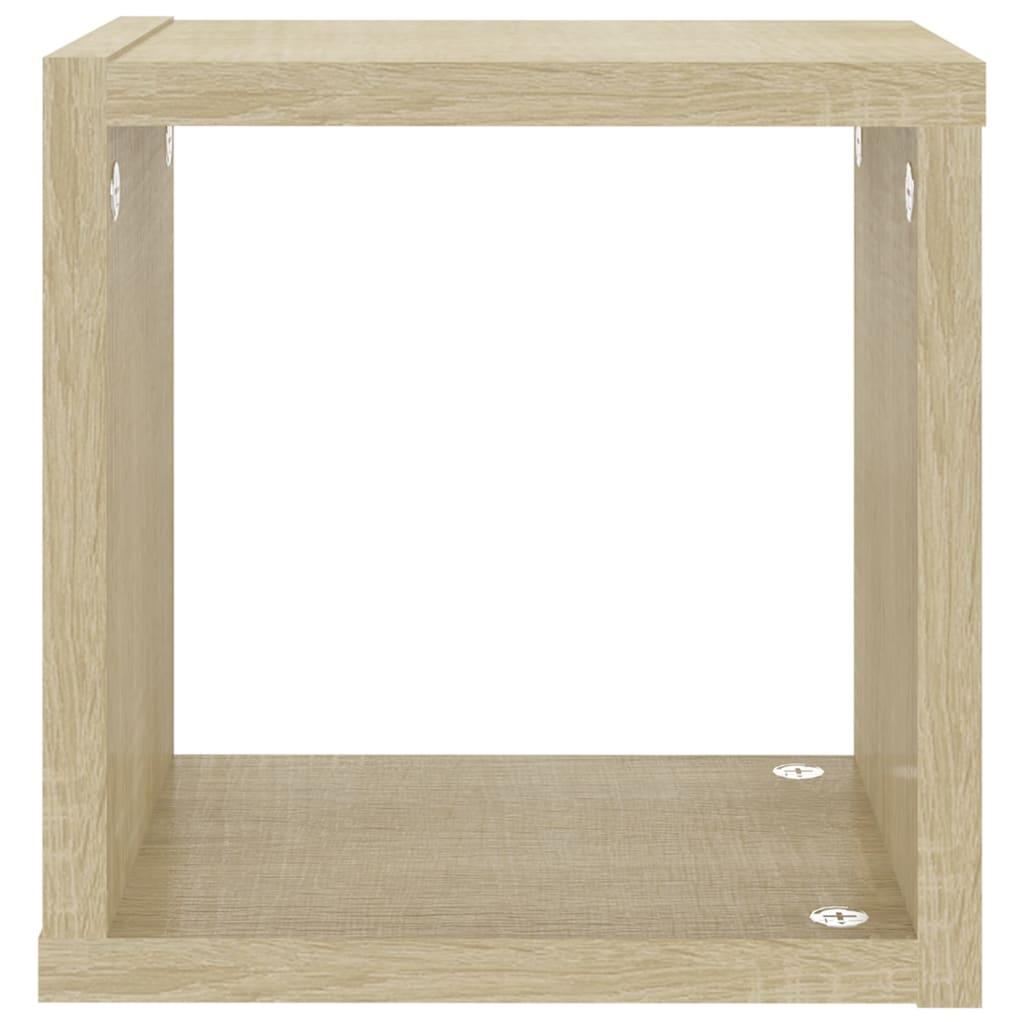 Wall Cube Shelves 4 pcs Sonoma Oak 22x15x22 cm