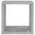 Wall Cube Shelves 4 pcs Concrete Grey 22x15x22 cm