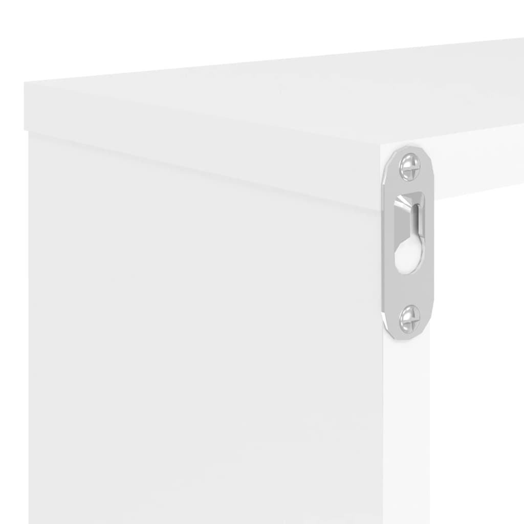 Wall Cube Shelves 4 pcs White 80x15x26.5 cm Engineered Wood