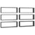 Wall Cube Shelves 6 pcs Grey 80x15x26.5 cm Engineered Wood