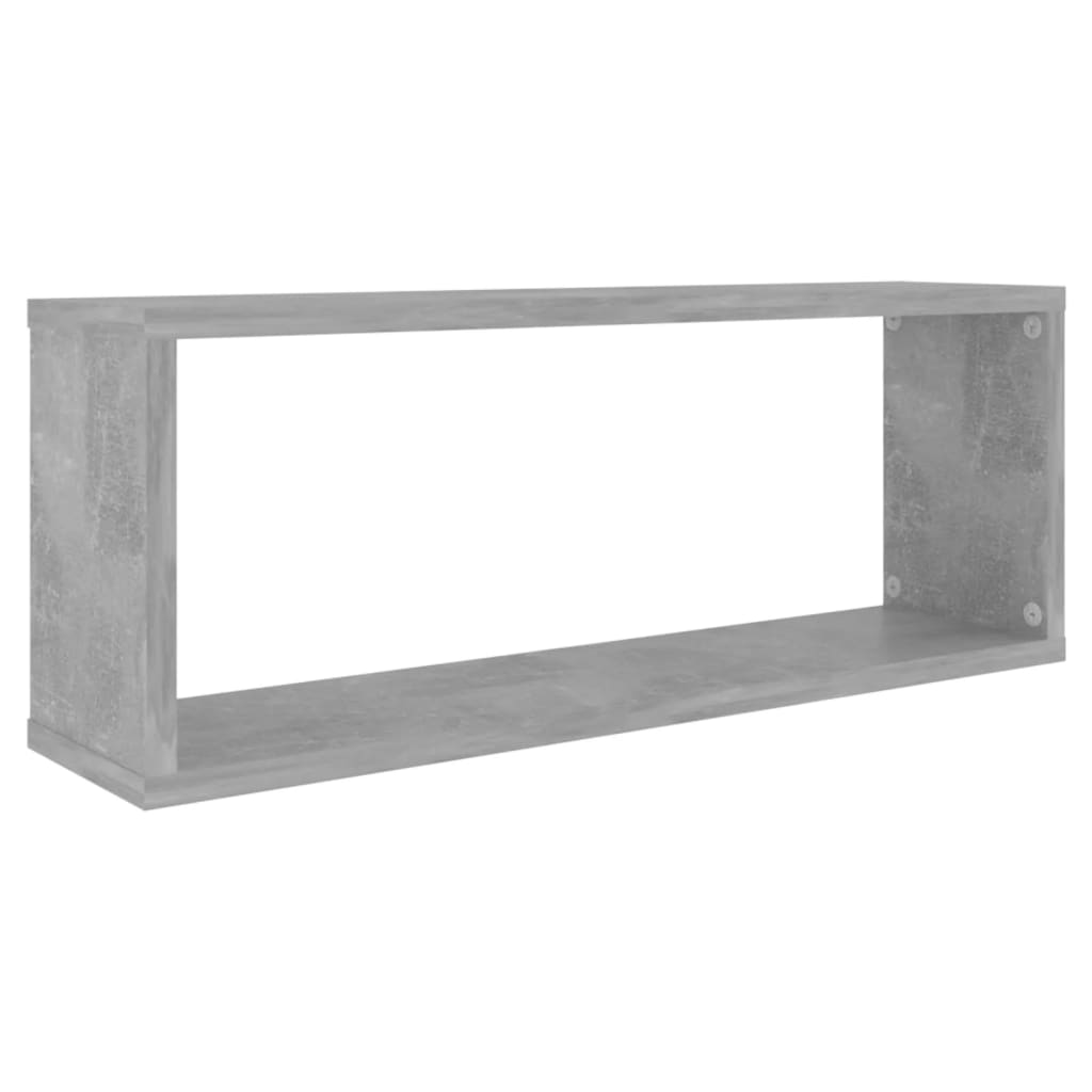Wall Cube Shelves 6 pcs Concrete Grey 60x15x23 cm Engineered Wood