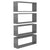 Wall Cube Shelves 4 pcs High Gloss Grey 60x15x23 cm Engineered Wood