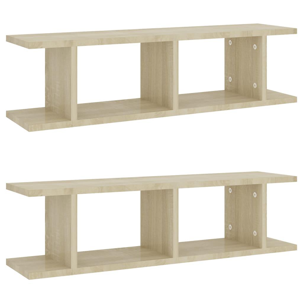 Wall Shelves 2 pcs Sonoma Oak 78x18x20 cm Engineered Wood