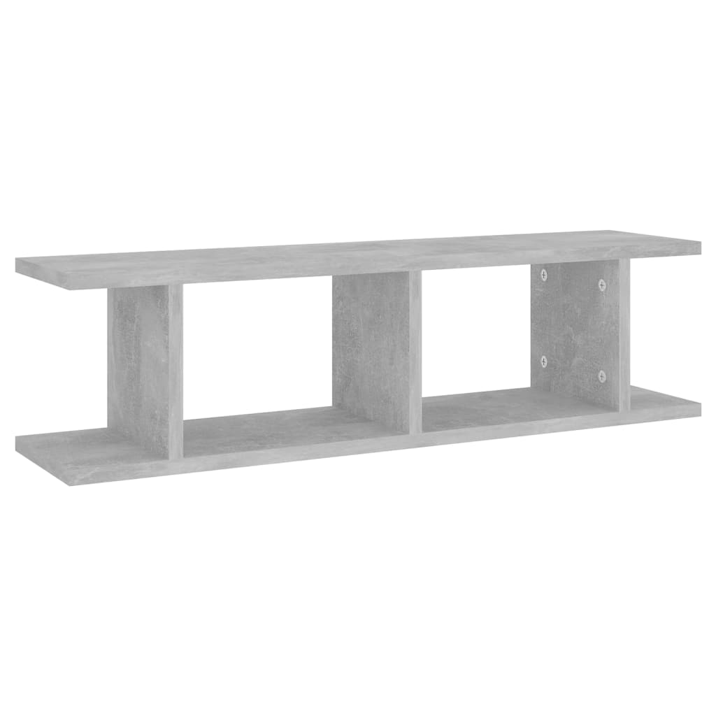 Wall Shelves 2 pcs Concrete Grey 78x18x20 cm Engineered Wood