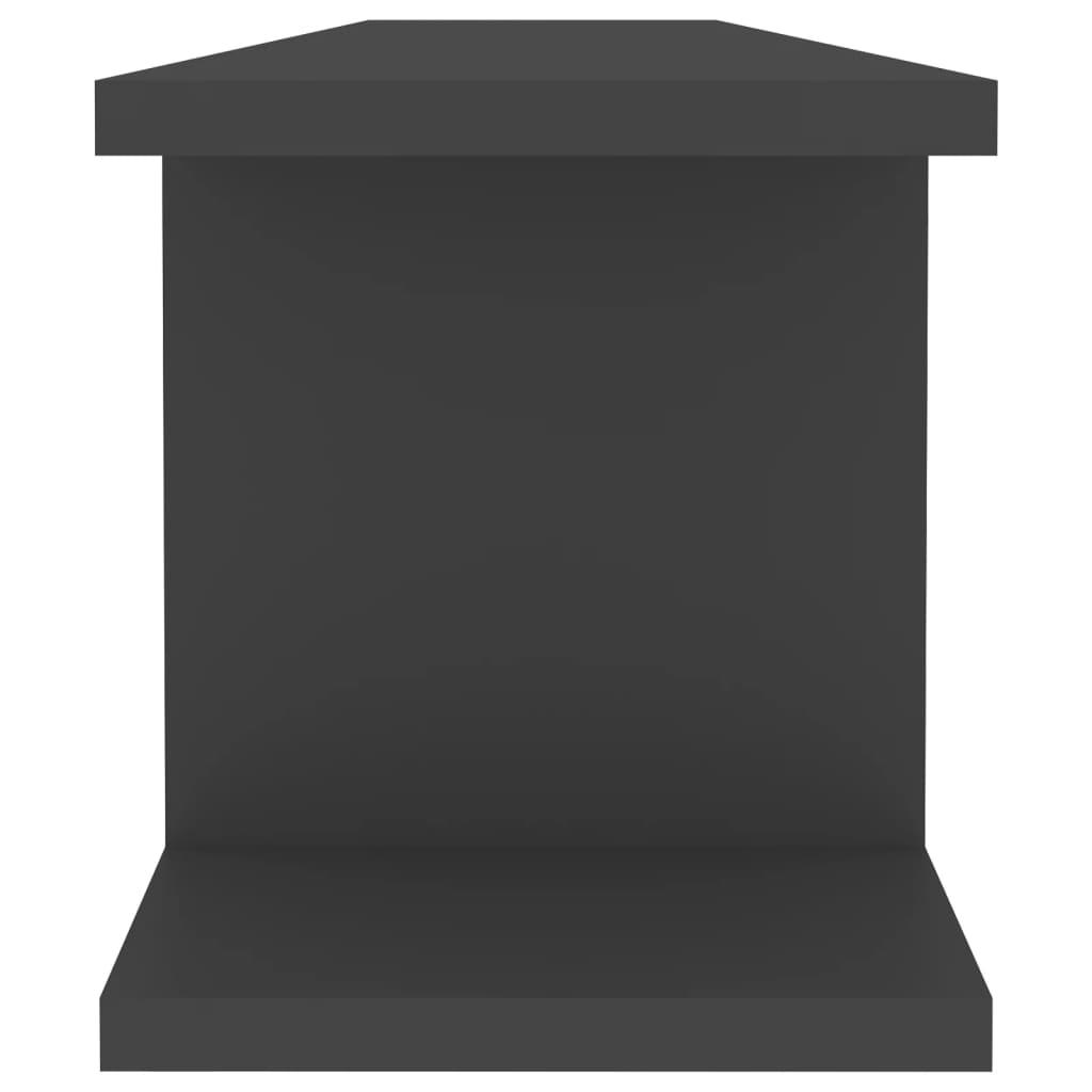 Wall Shelves 2 pcs Grey 90x18x20 cm Engineered Wood