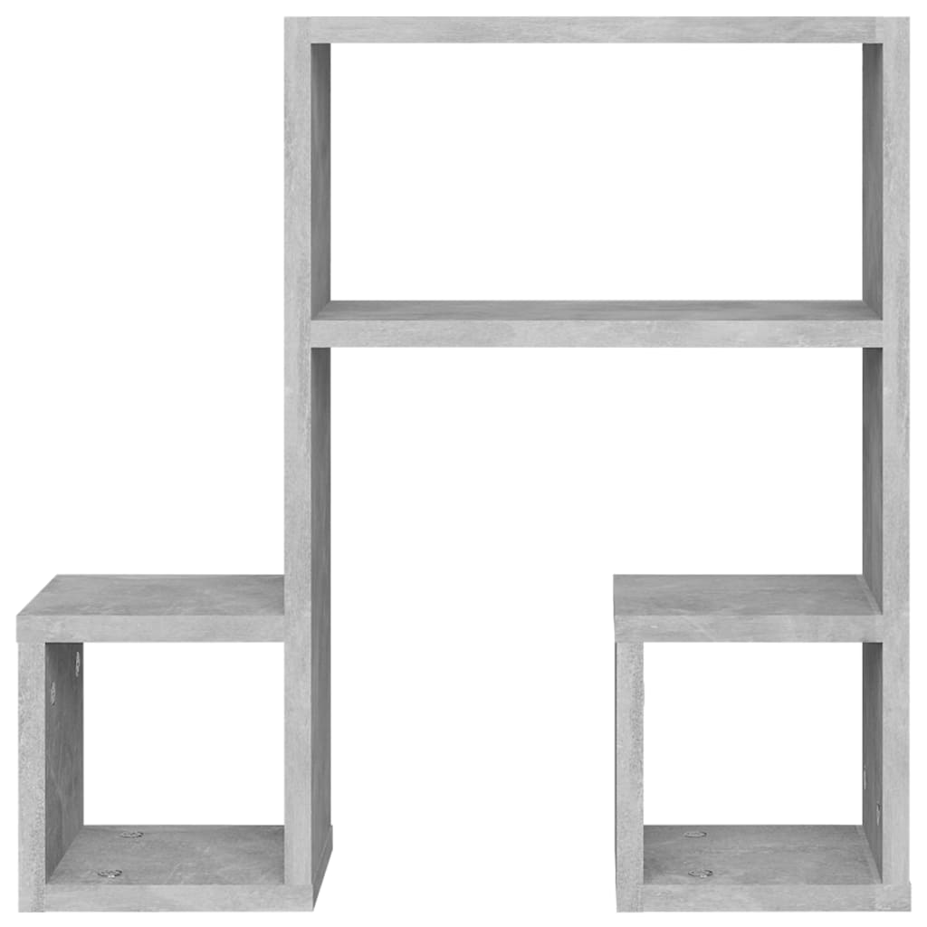 Wall Shelves 2 pcs Concrete Grey 50x15x50 cm Engineered Wood