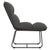 Leisure Chair with Metal Frame Dark Grey Velvet