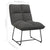 Leisure Chair with Metal Frame Dark Grey Velvet