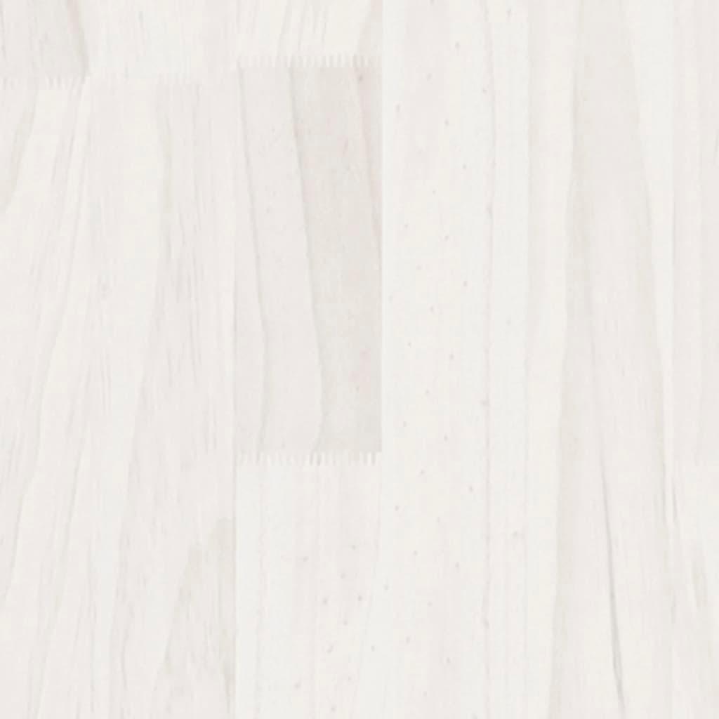 Side Cabinet White 60x36x84 cm Solid Pinewood