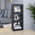 Book Cabinet/Room Divider Grey 40x30x103.5 cm Solid Pinewood