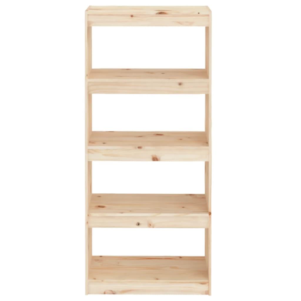 Book Cabinet/Room Divider 60x30x135.5 cm Solid Wood Pine