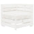 Garden 2-Seater Pallet Sofa Solid Pinewood White