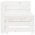 Garden 2-Seater Pallet Sofa Solid Pinewood White