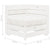 Garden 2-Seater Pallet Sofa Solid Pinewood White