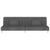 2-Seater Sofa Bed with Two Pillows Dark Grey Fabric