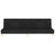 2-Seater Sofa Bed with Two Pillows Black Fabric