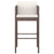 Bar Stools 2 pcs with Cushions Brown Poly Rattan
