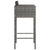 Bar Stools 2 pcs with Cushions Grey Poly Rattan