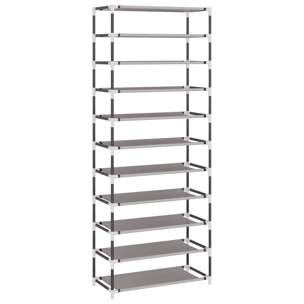 Shoe Cabinet Grey 60x30x166 cm Fabric