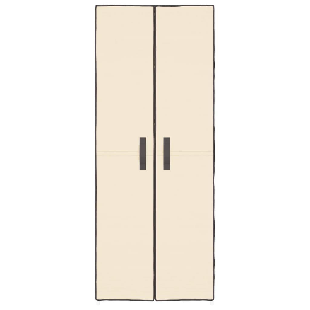 Shoe Cabinet Cream 60x30x166 cm Fabric