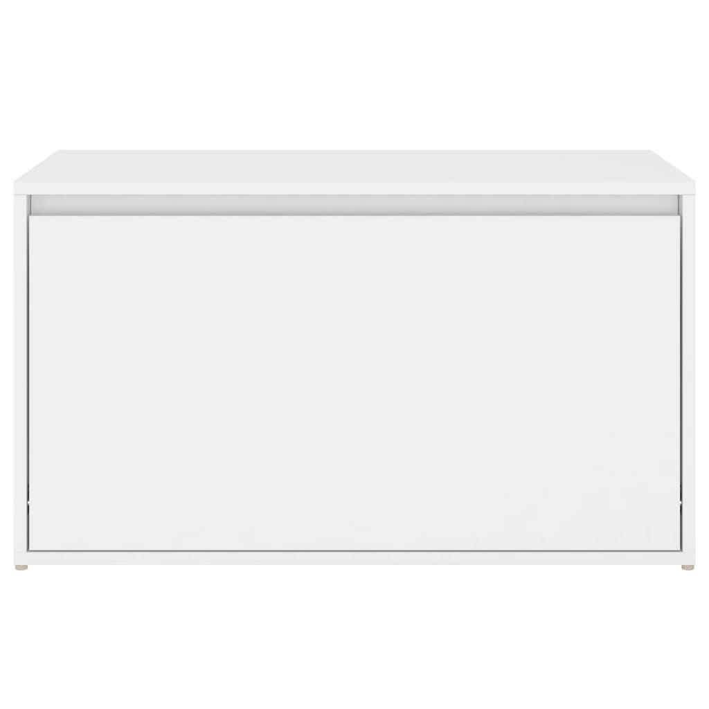 Hall Bench 80x40x45 cm White Engineered Wood