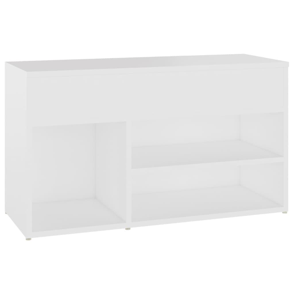 Shoe Bench White 80x30x45 cm Engineered Wood