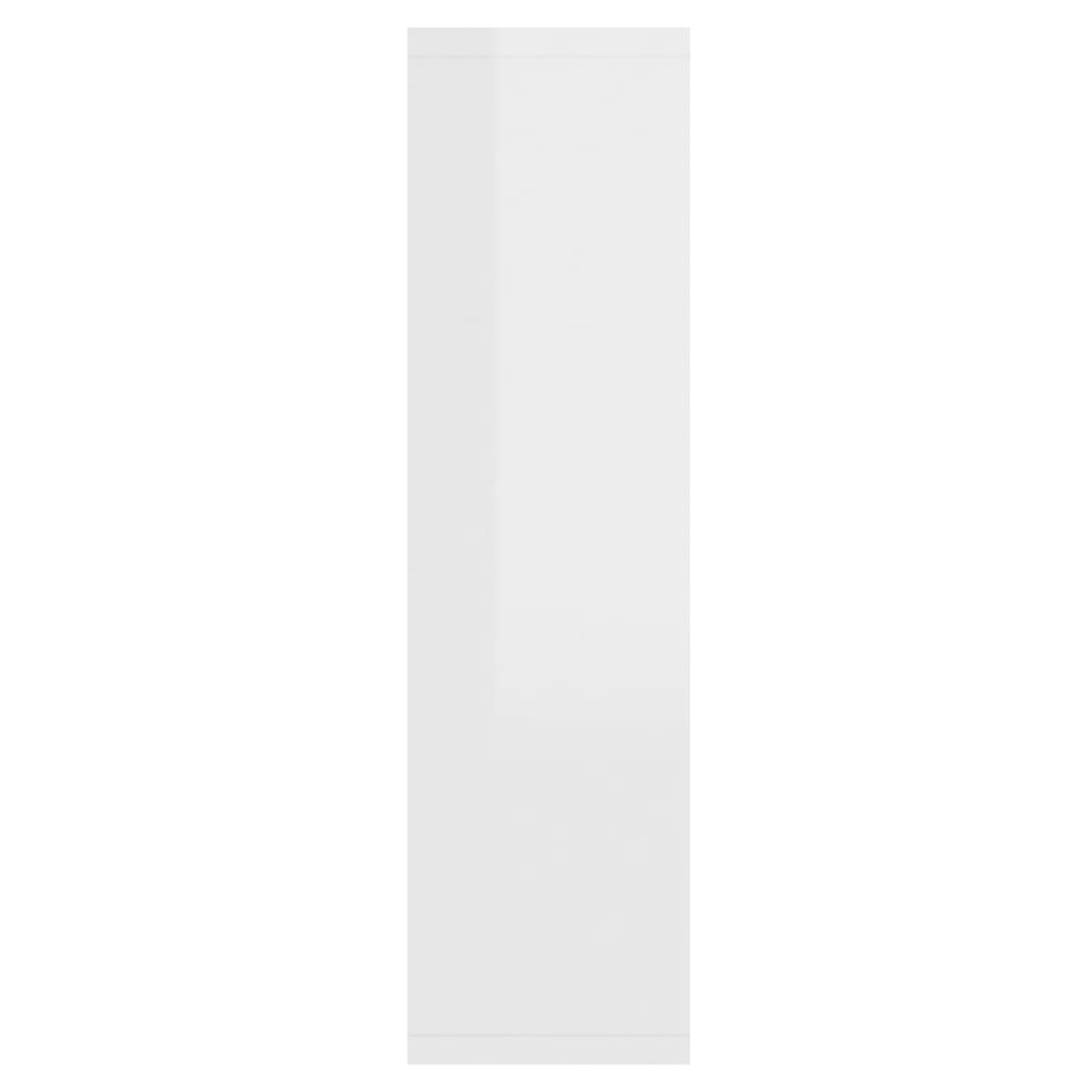 Mirror Cabinet with LED High Gloss White 76x15x55 cm