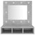 Mirror Cabinet with LED Concrete Grey 60x31.5x62 cm