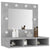 Mirror Cabinet with LED Concrete Grey 60x31.5x62 cm