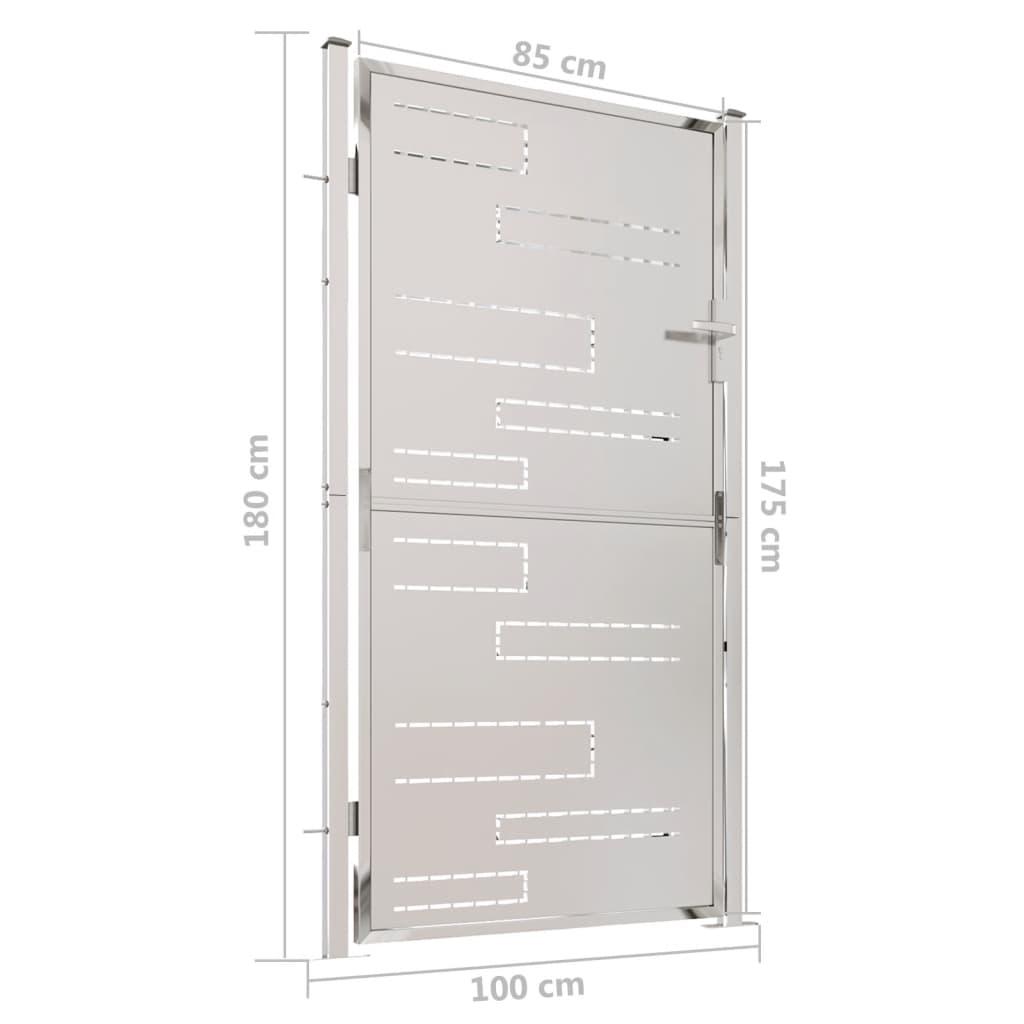 Garden Gate 100x175 cm Stainless Steel