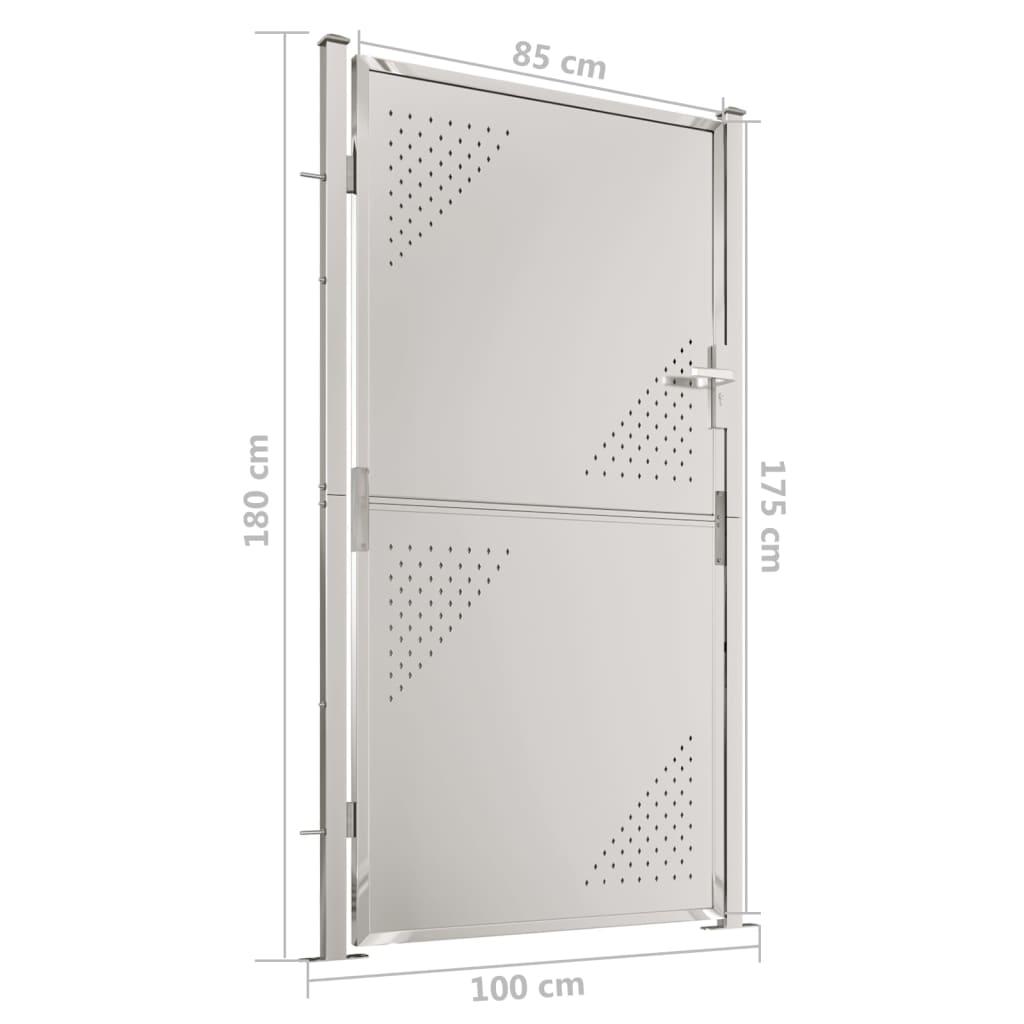 Garden Gate 100x175 cm Stainless Steel