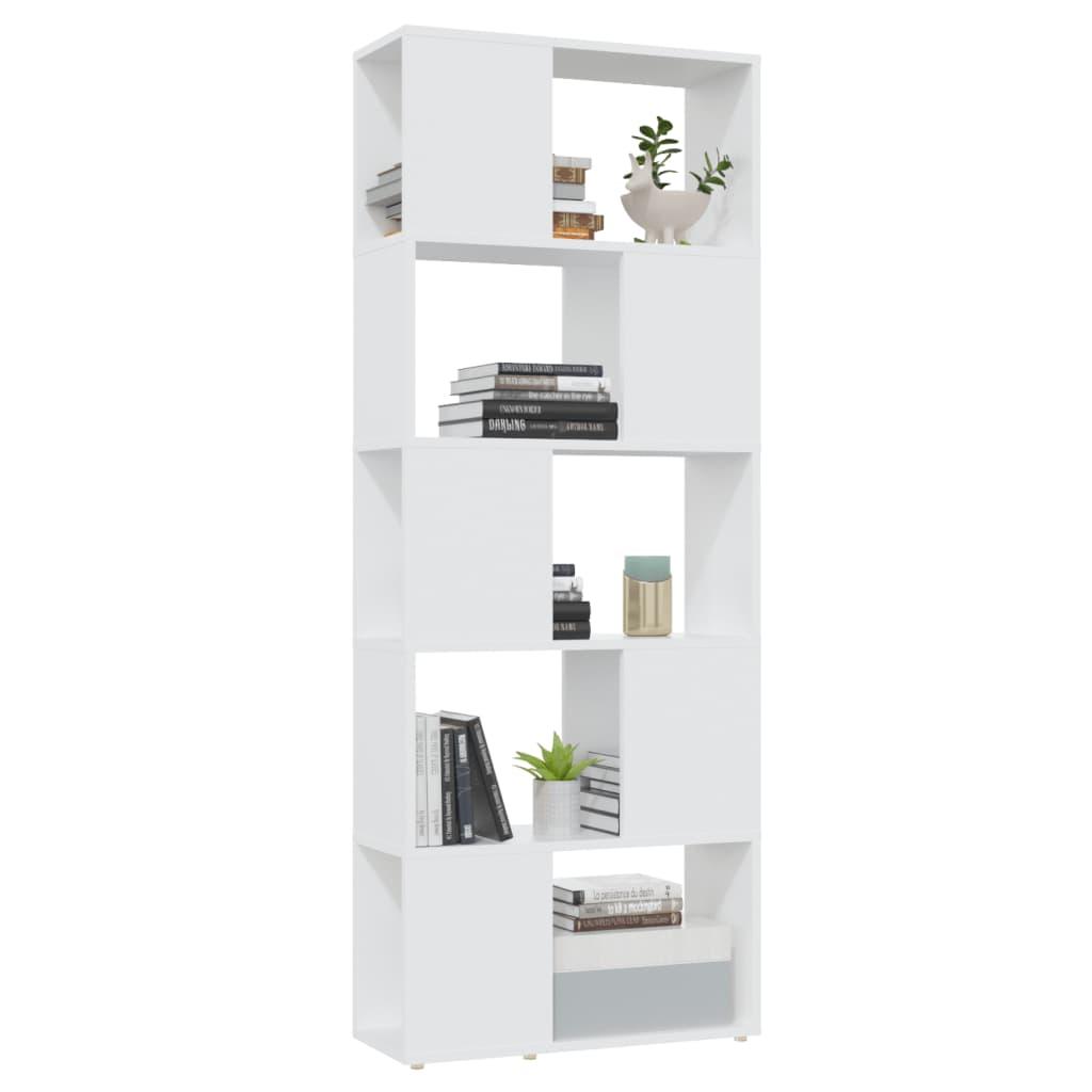 Book Cabinet Room Divider White 60x24x155 cm Engineered Wood