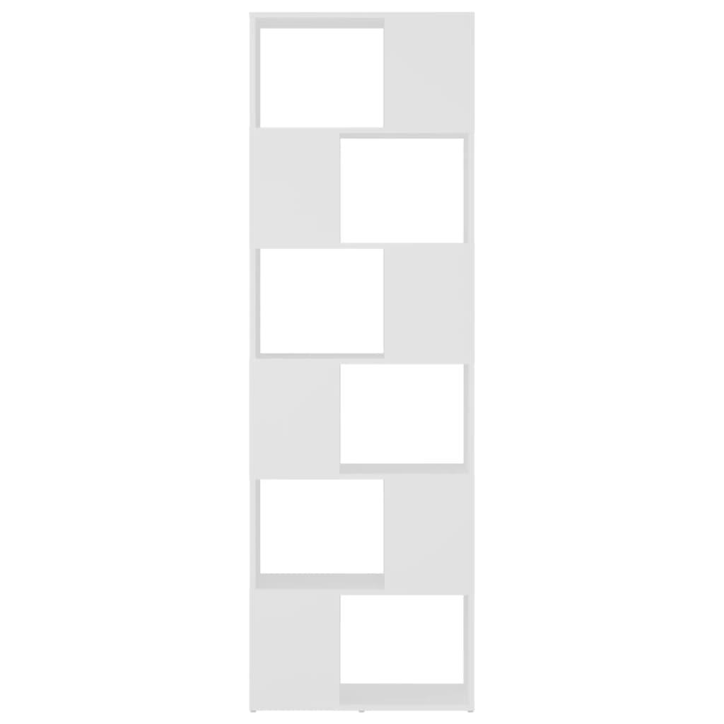 Book Cabinet Room Divider White 60x24x186 cm