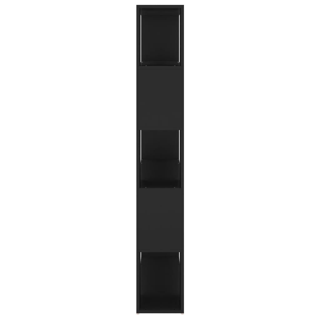 Book Cabinet Room Divider Black 100x24x155 cm Engineered Wood